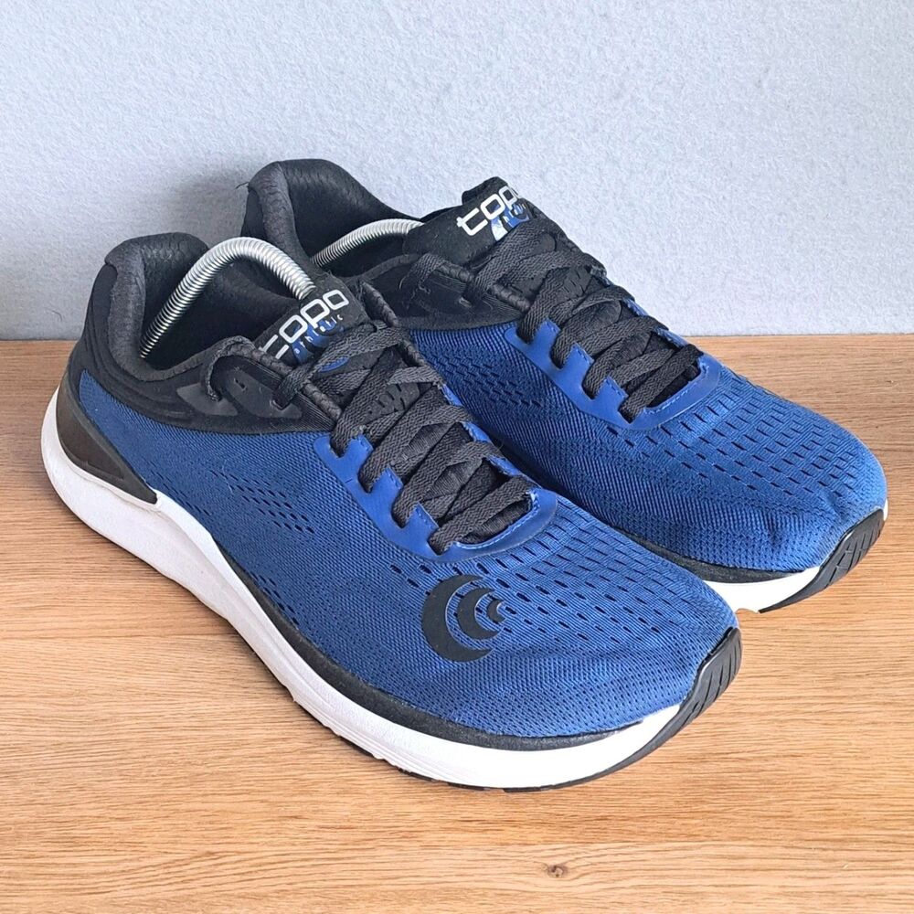 Topo Athletic Shoes Mens Size 11.5 Cobalt Blue Black Ultrafly 3 Running ZipFoam